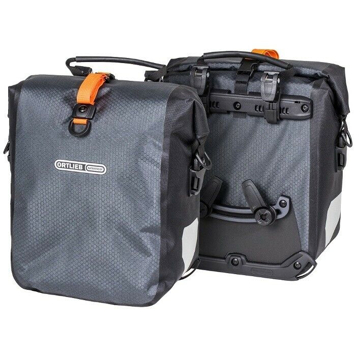 ORTLIEB GRAVEL PACK PANNIER SET - BLACK/GRAY/ORANGE